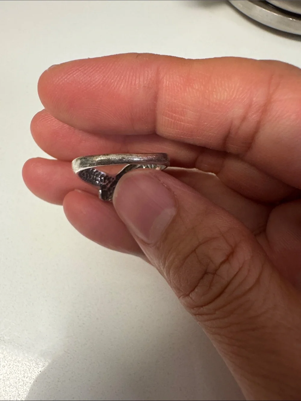 more my uncle stuff vintage sterling silver eagle ring. Makers mark SC Sterling
